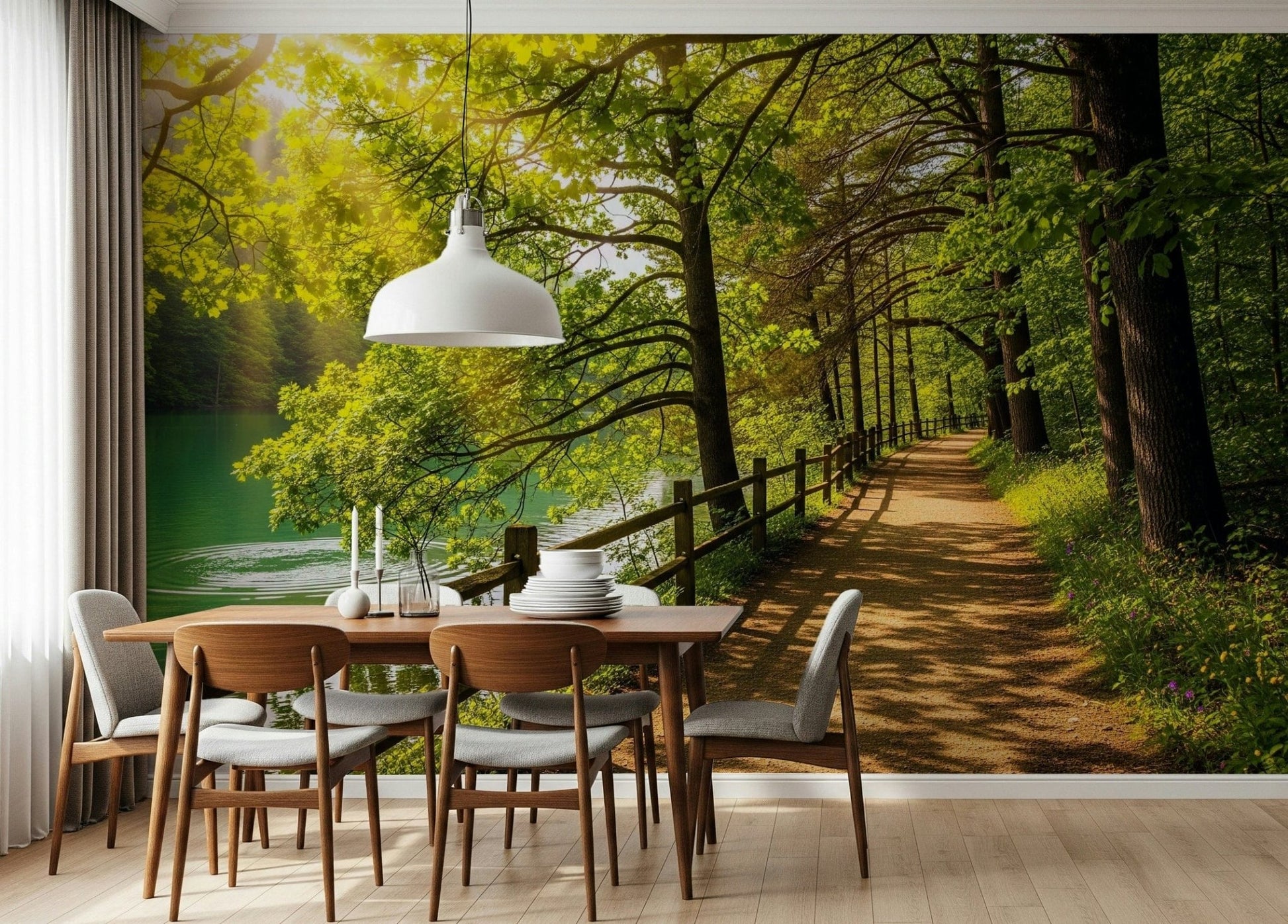 Lake Path Serenity Wall Mural