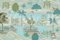 The style is a soft-focus illustration or a painterly design.

