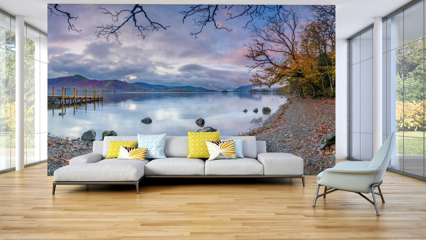 The water is still and calm.

