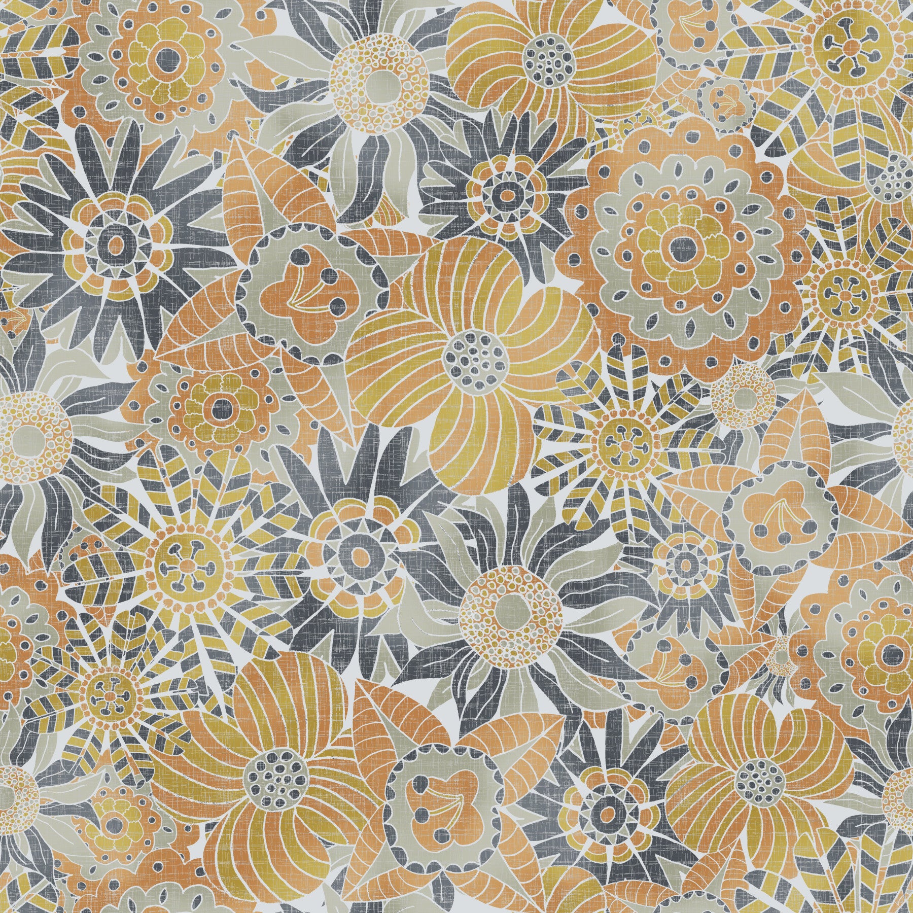 Skandinavische Blumen Wallpaper in your room — zoomed