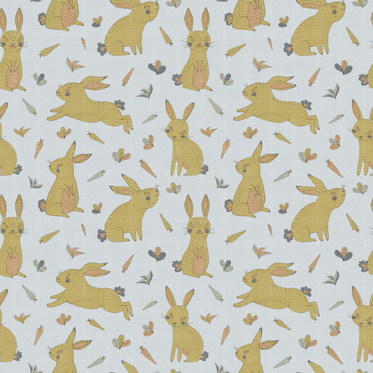 Bunnies et lapins Fond d'écran gris doré