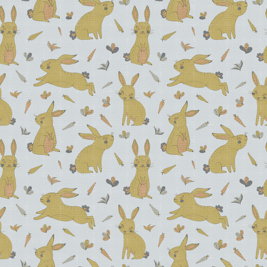 Hasen und Kaninchen goldene graue Tapete
