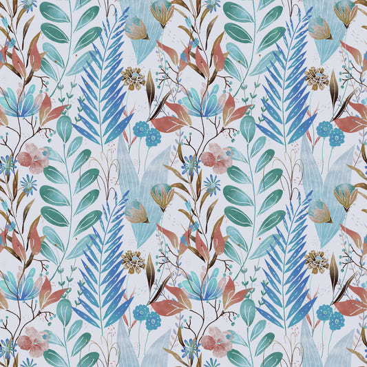 Wild Bloom Symphony Blue Tapete