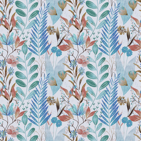 Wild Bloom Symphony Blue Tapete