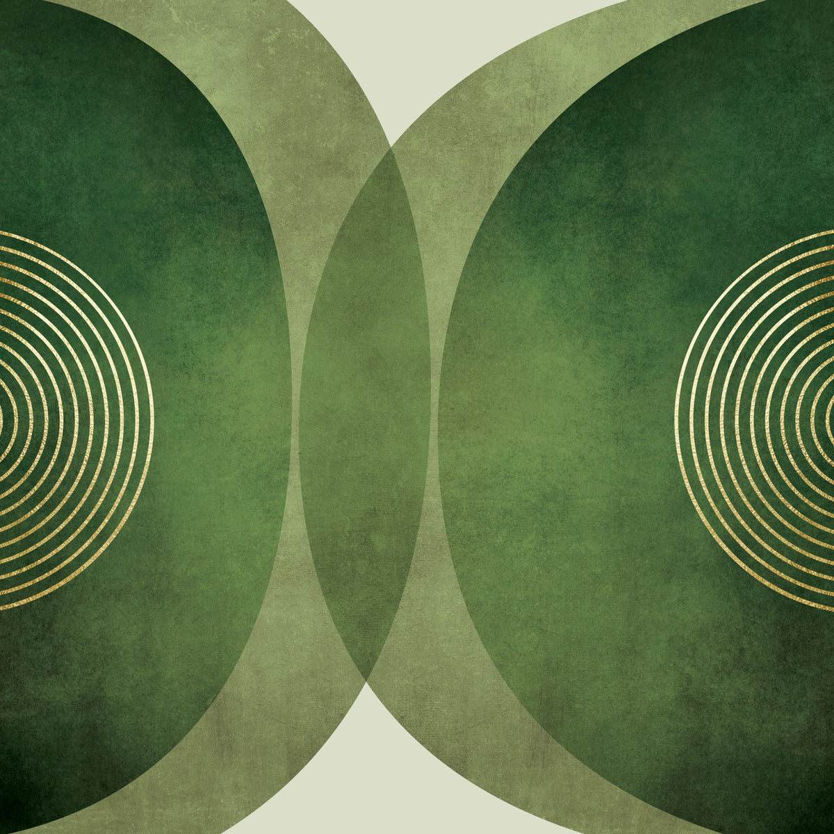 Mid Century Modern Green Wall Mural in your room
