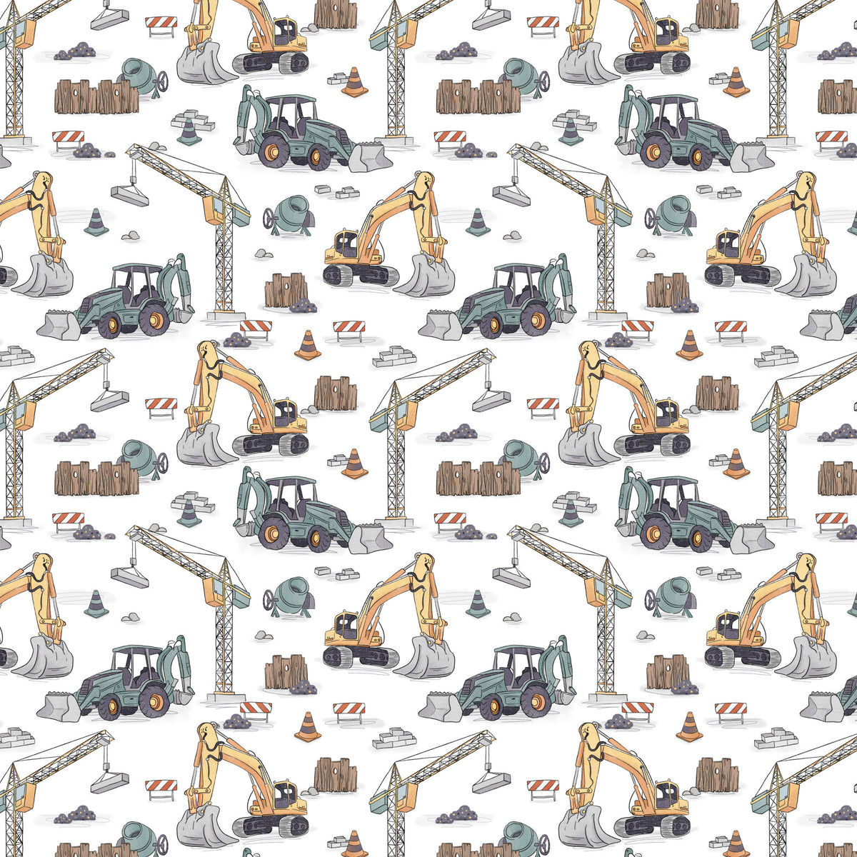 Papier peint de chantier in your room — zoomed