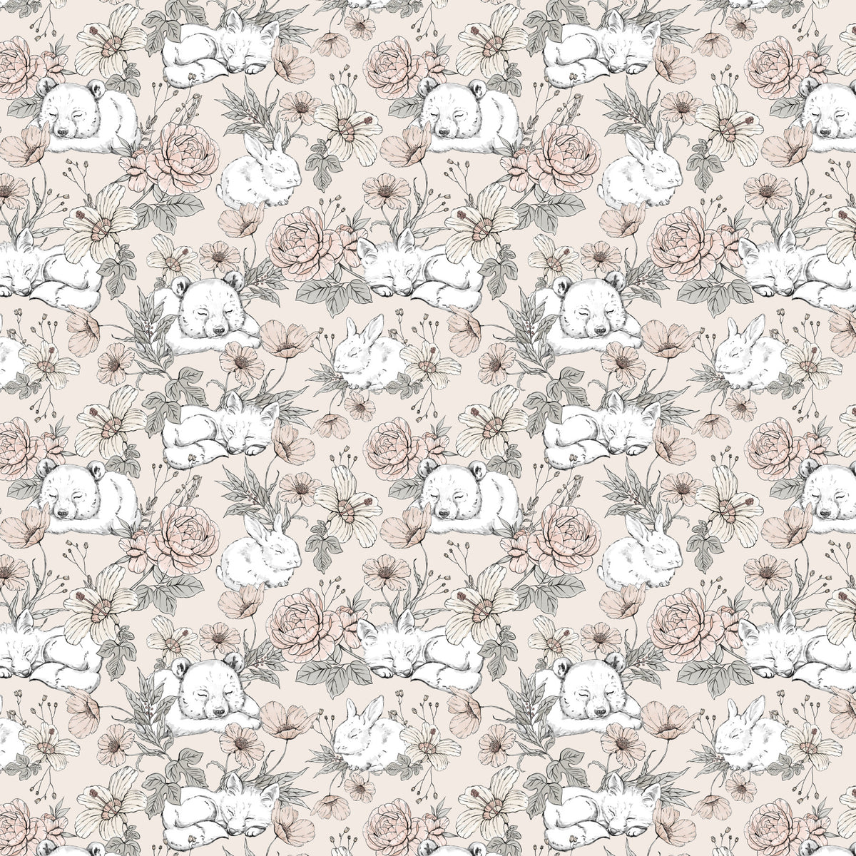 Sova skogsmark beige tapet in your room