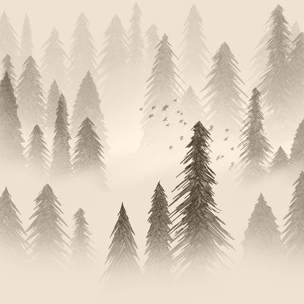 Rainforest Sepia Wallpaper