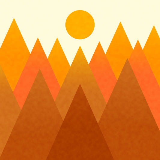 Hintergrundbild „Sanfte orangefarbene Zuckerberge“