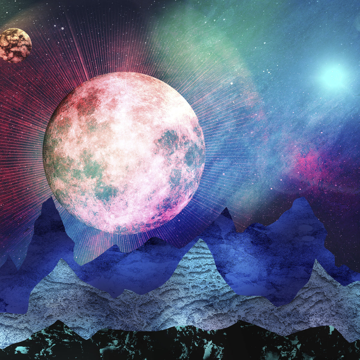 Mondfinsternis über Blue Mountains Tapete in your room — zoomed