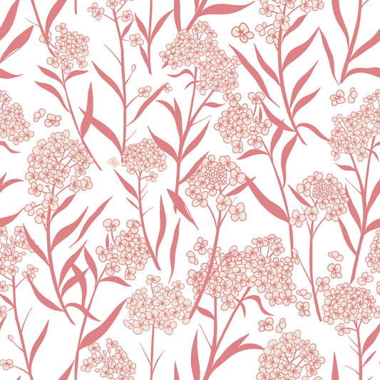 Papier peint subtil à fleurs printanières