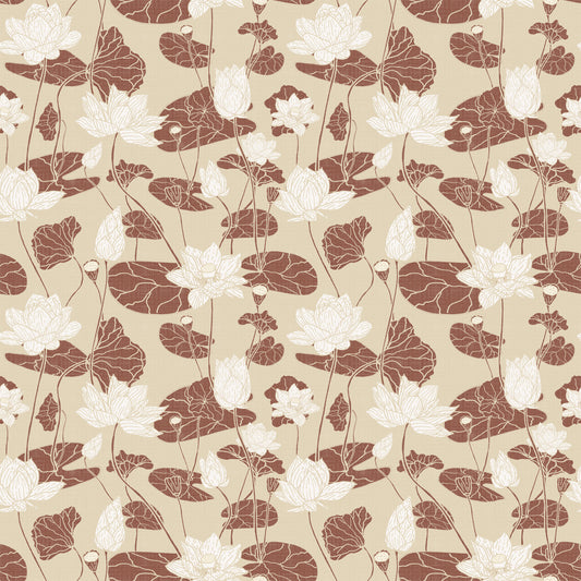 Cozy Cream Lotus Flowers