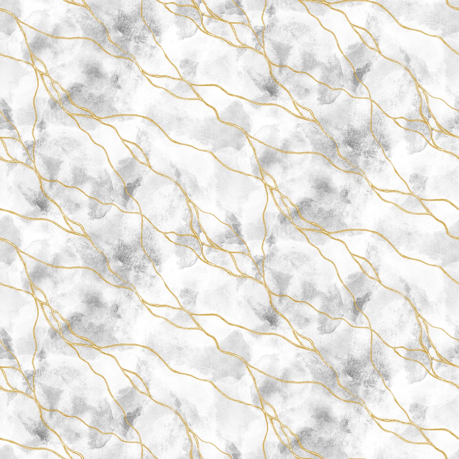 White Marble with golden veins Wallpaper