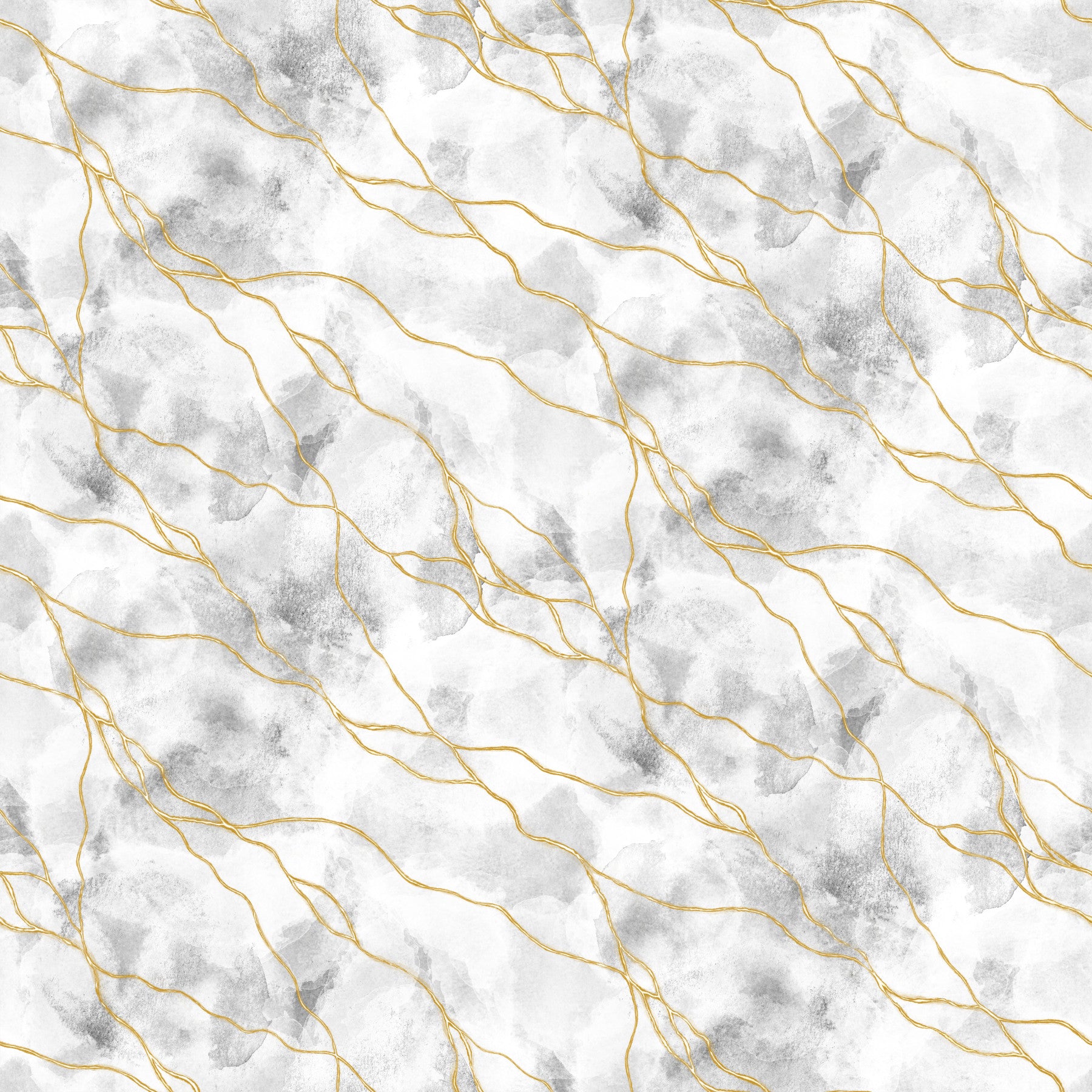 Carta da parati in marmo bianco con venature dorate