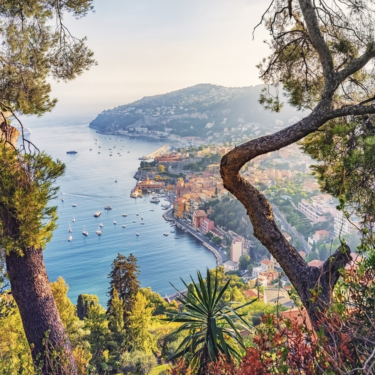Wandbild mit Blick auf die französische Riviera in your room — zoomed