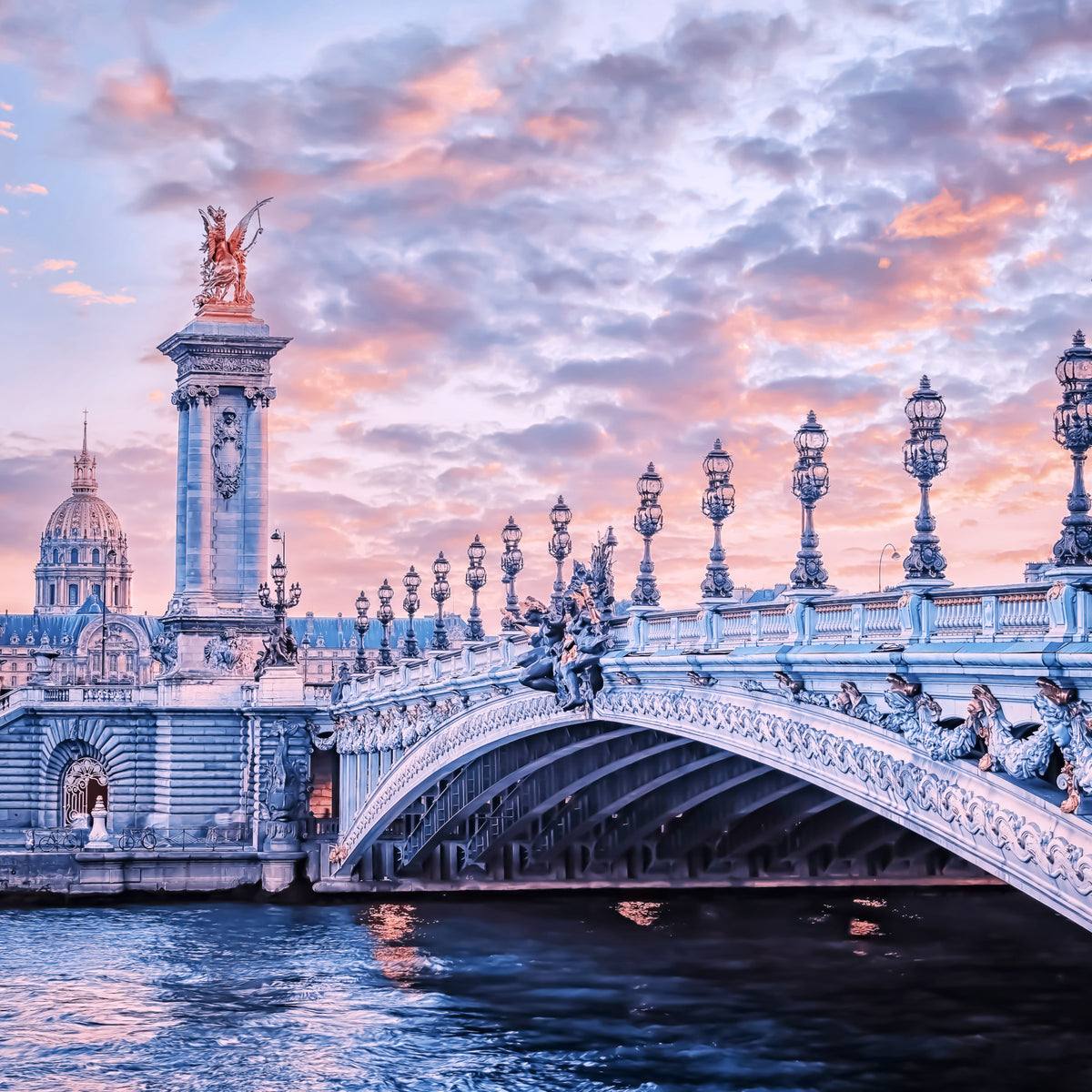 Pont Alexandre III: Parisian Dreamscape Wall Mural in your room — zoomed