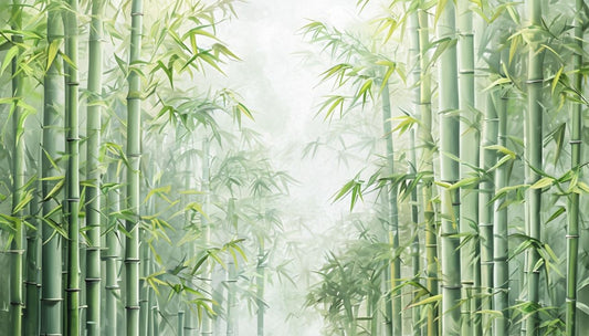 Serene Bamboo Grove Wall Mural
