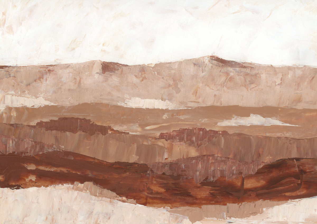 Painted Peaks Landscape Wallpaper in your room — zoomed