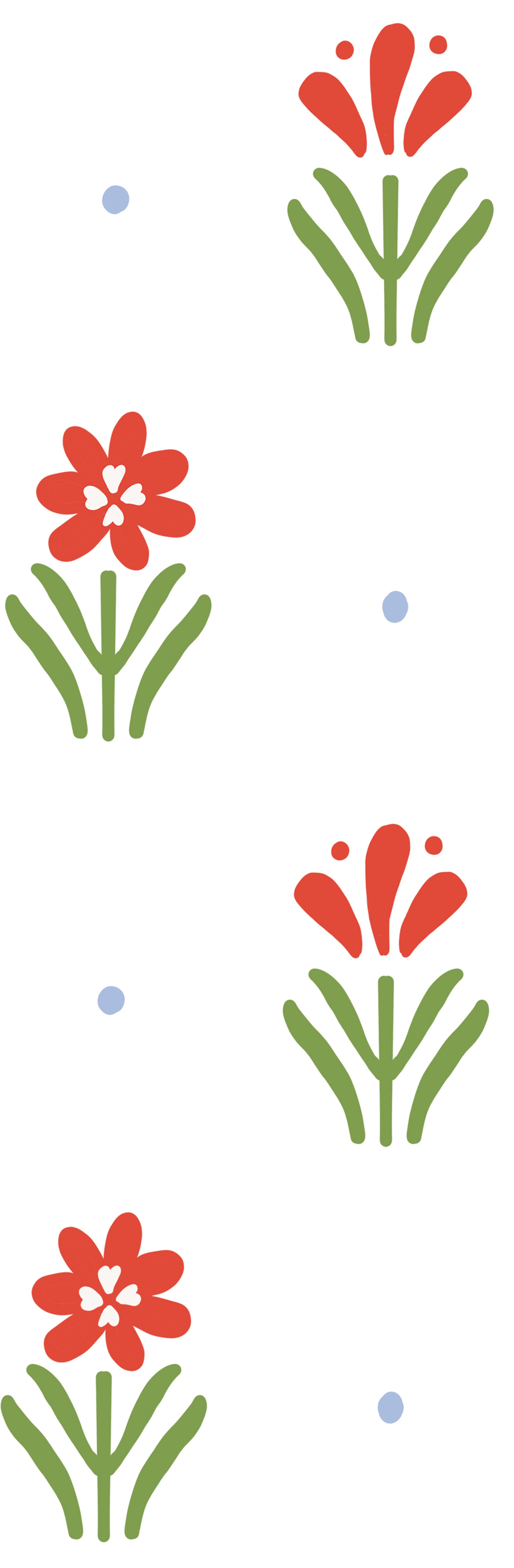 Landlig blomstertapet