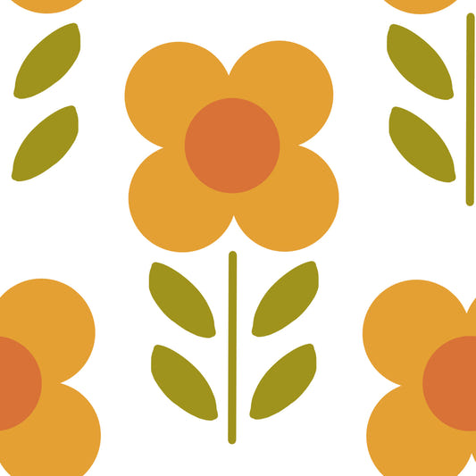 Retro-Gänseblümchen-Tapete