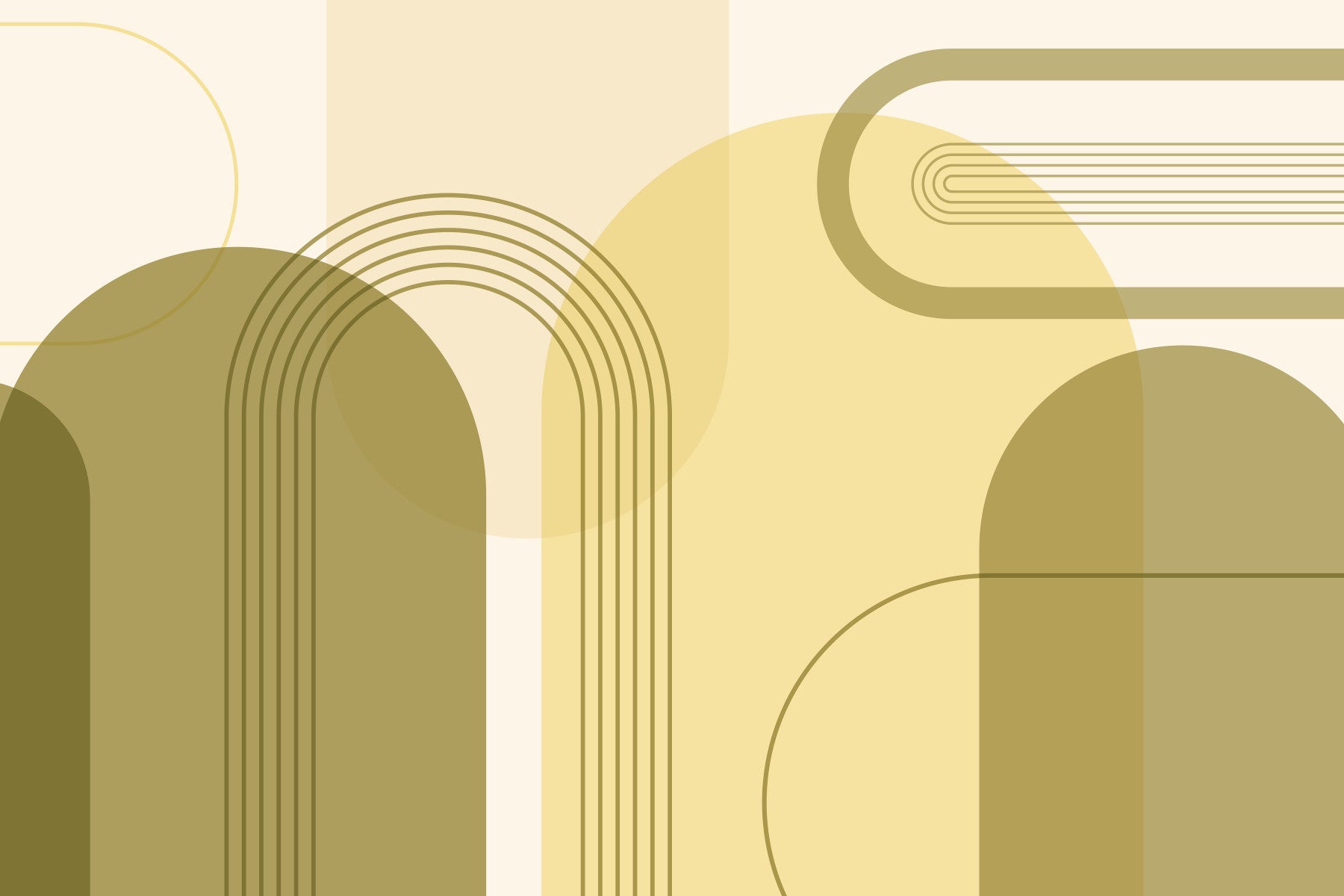 Chic Mid Century Wall Mural in your room — zoomed