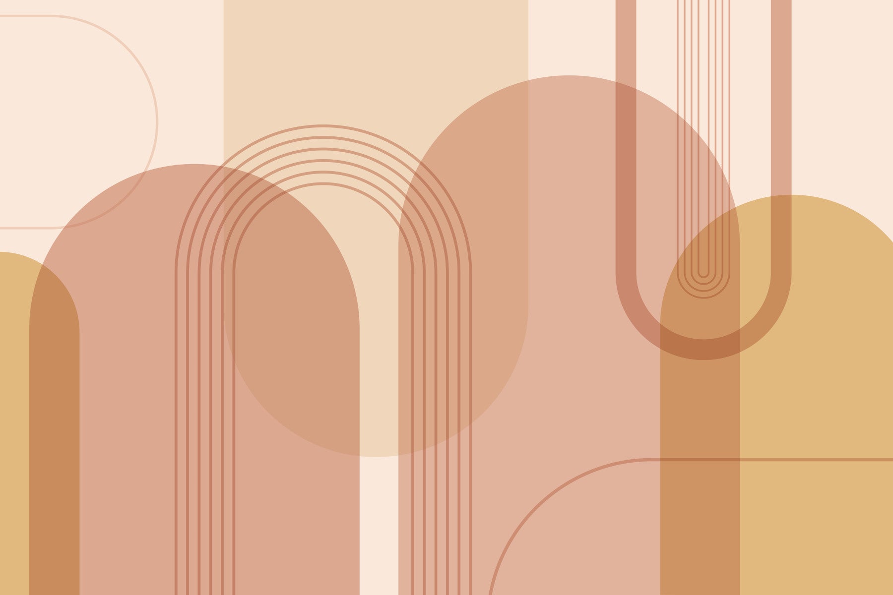 Elegant solnedgangsbuer veggmaleri in your room — zoomed
