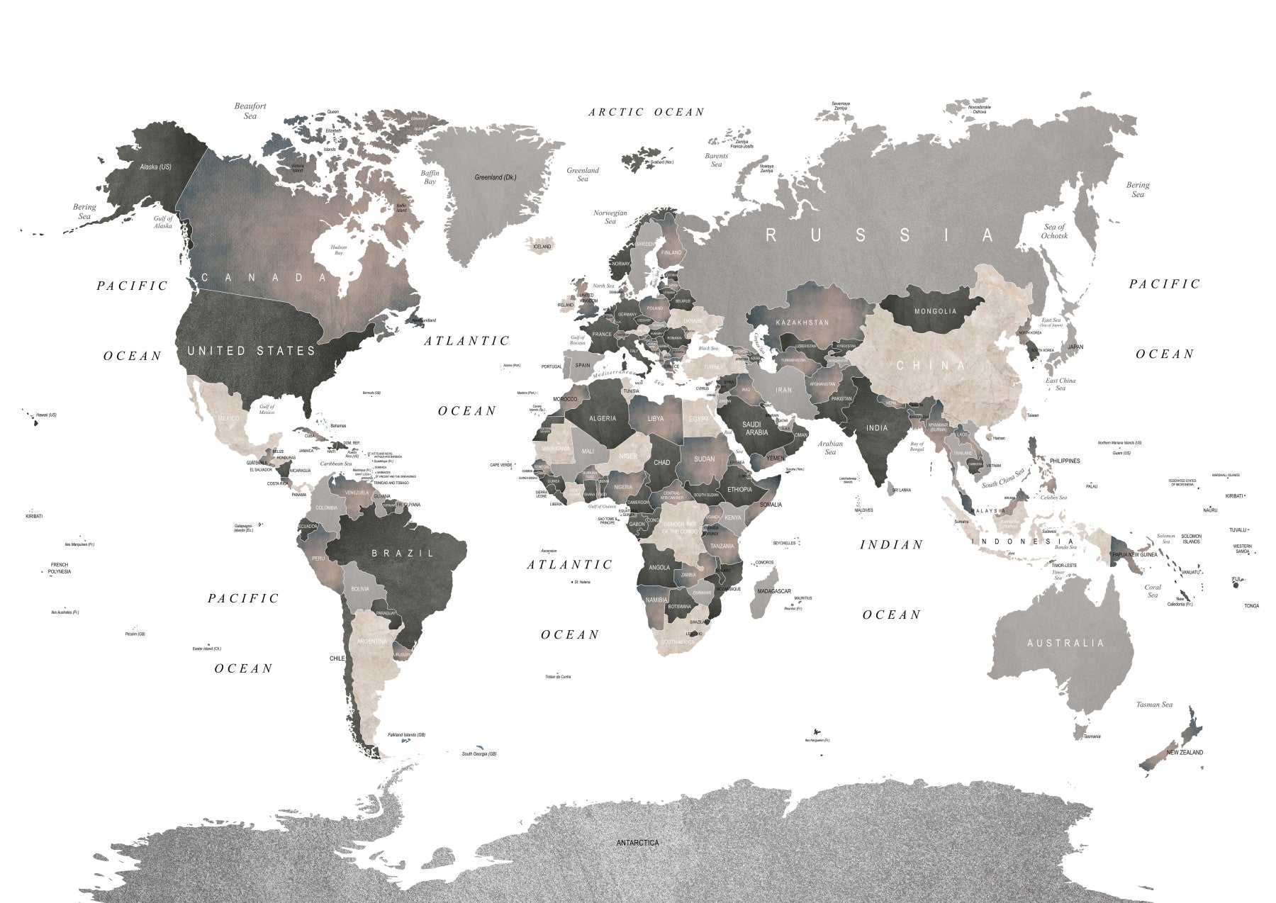 Mappa del mondo muto mute murale murale