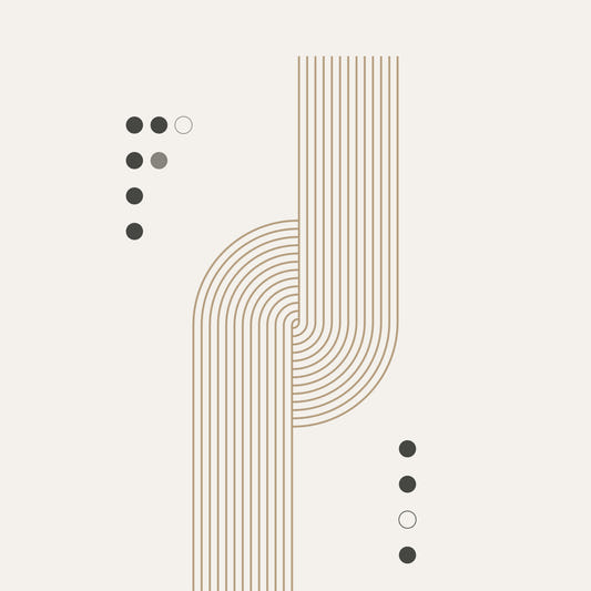 Minimal Geometric Flow Wall Mural