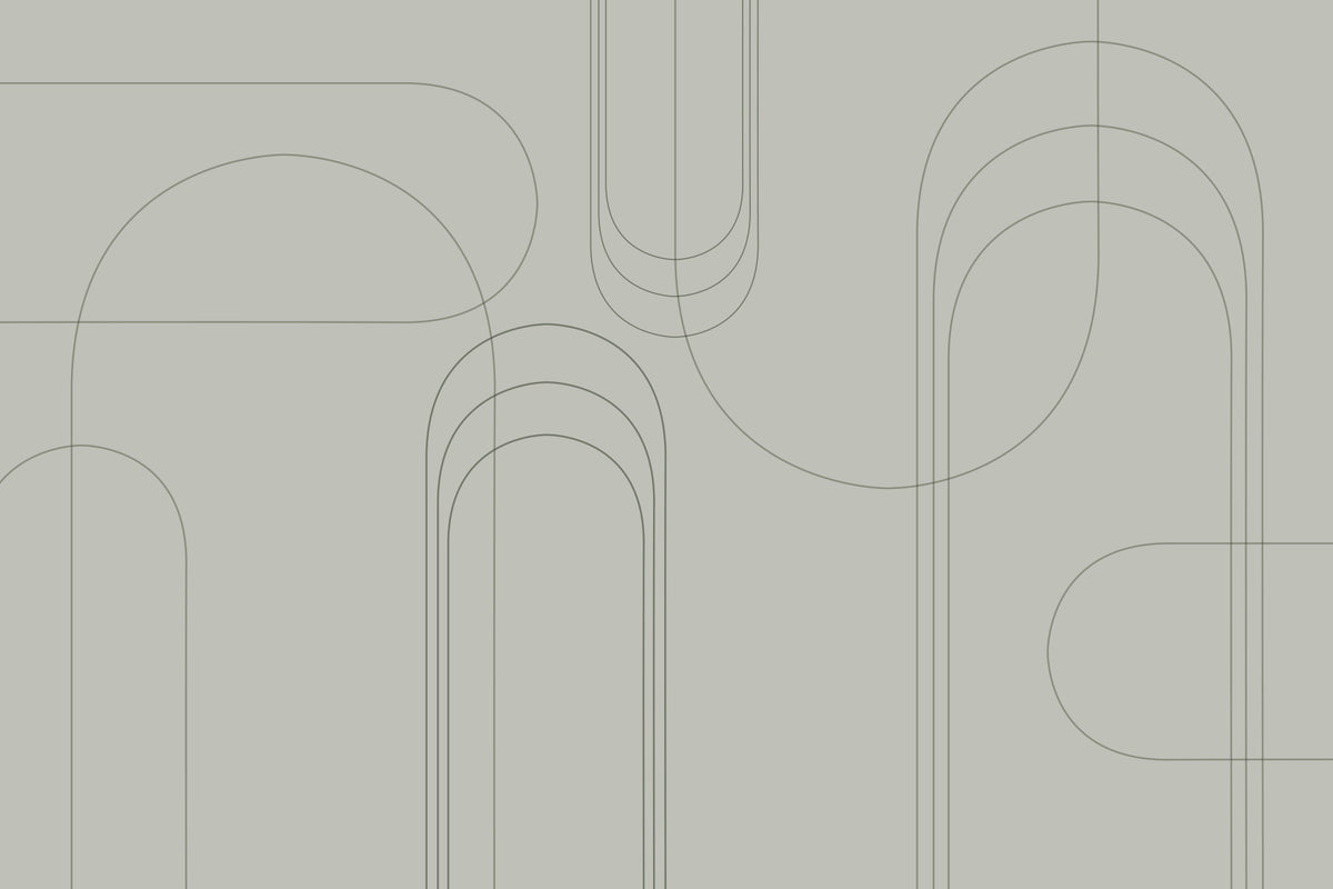 Minimalistyczne łuki wiecznie zielony mural