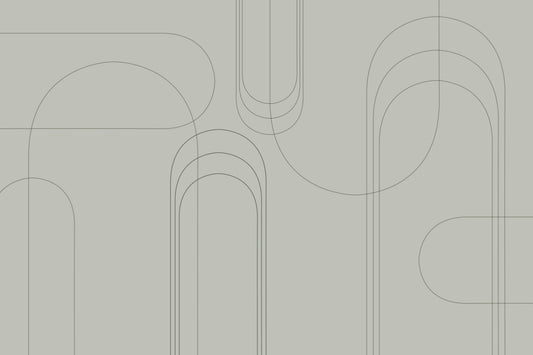 Minimalistyczne łuki wiecznie zielony mural