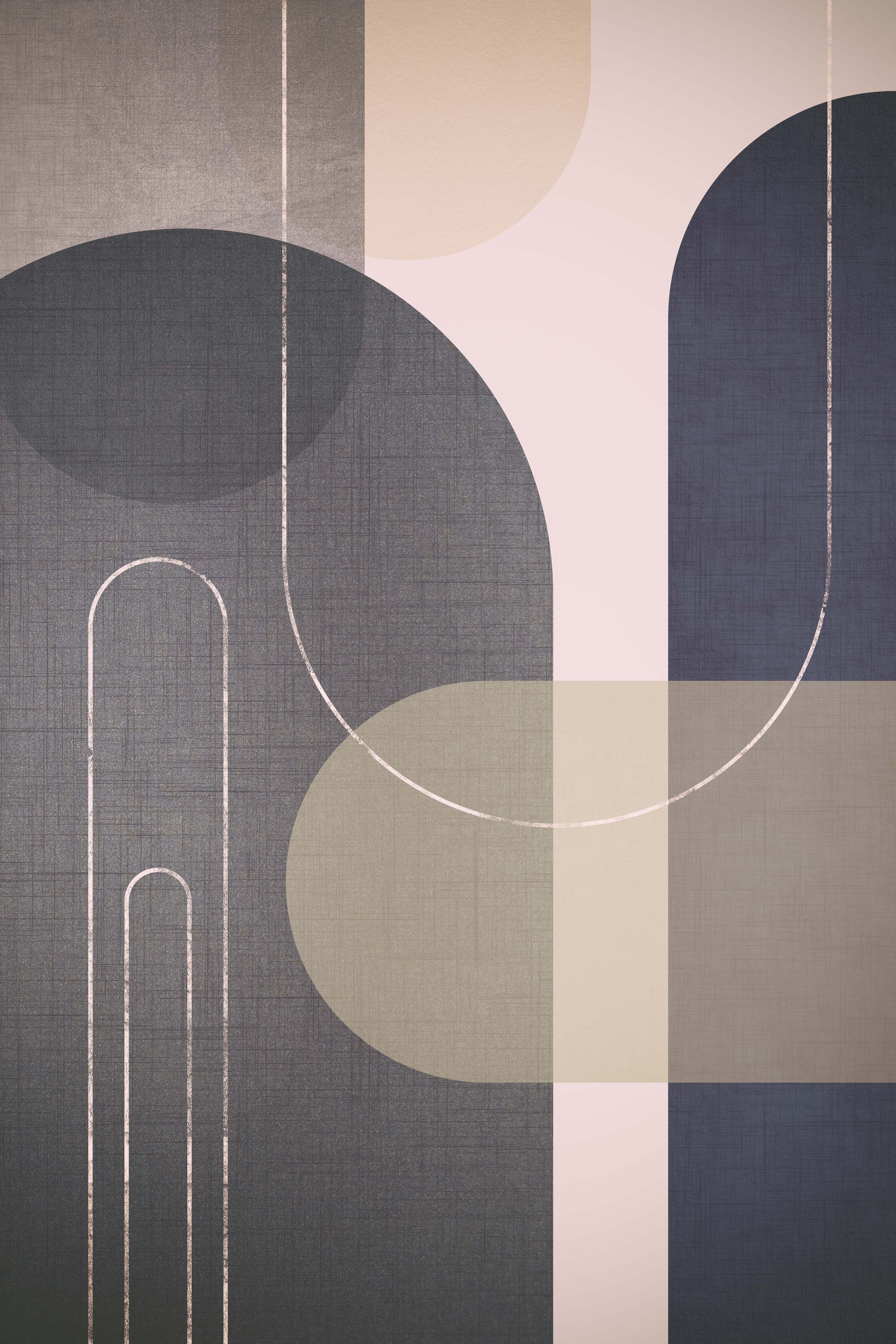 Moderne Mitte des Jahrhunderts Leinen Wandmalerei in your room — zoomed