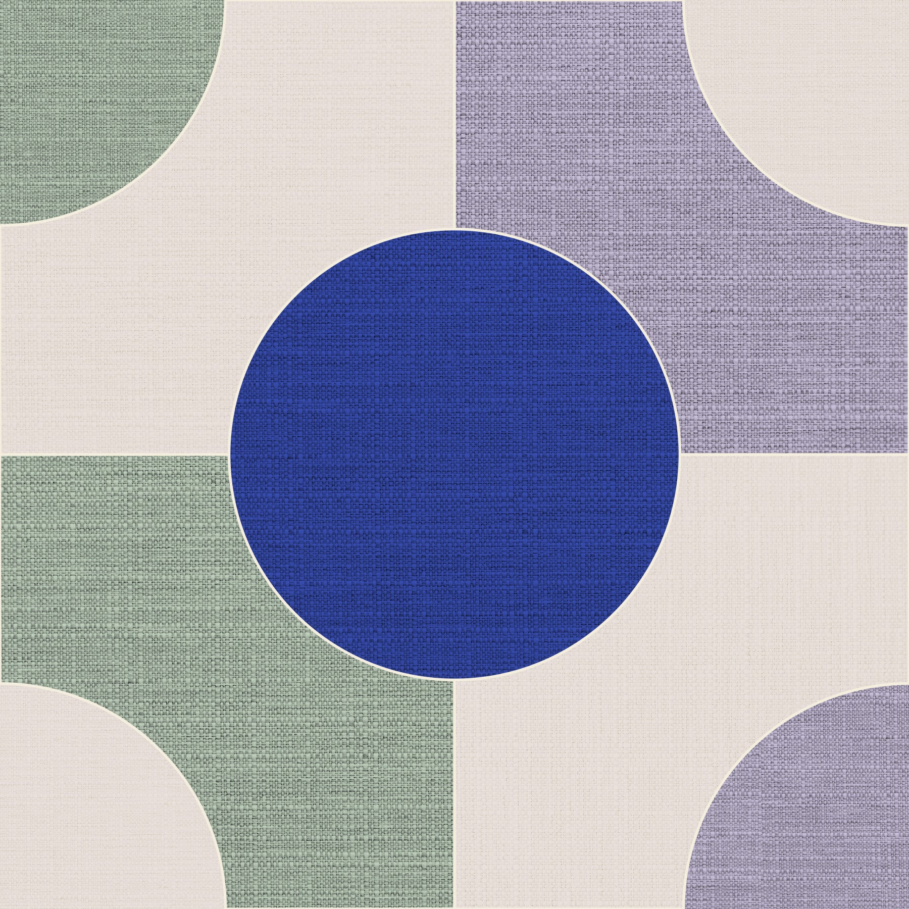 Blue Circle Canvas Wallpaper⁠ in your room — zoomed