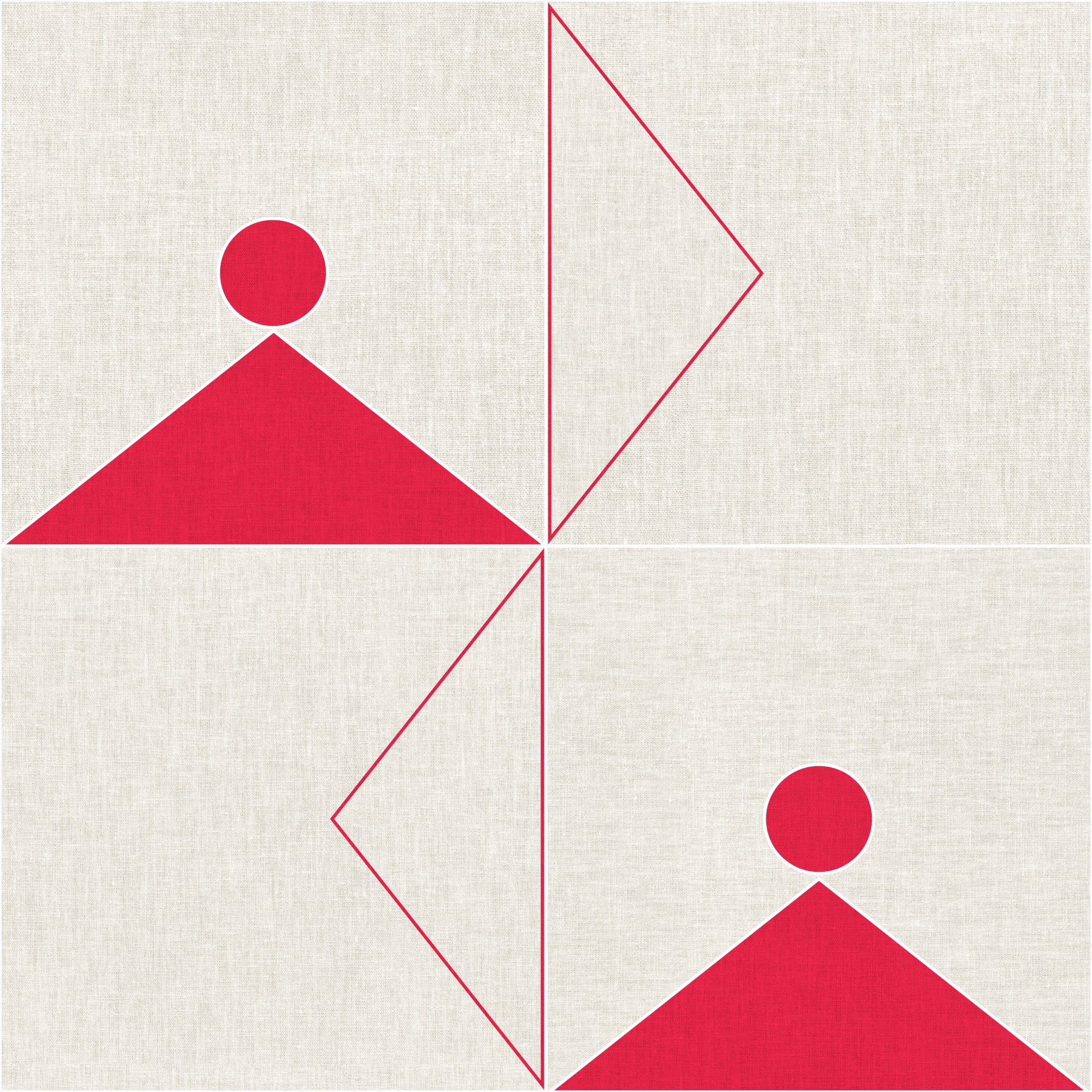 Geometrisk tekstil tapet⁠
