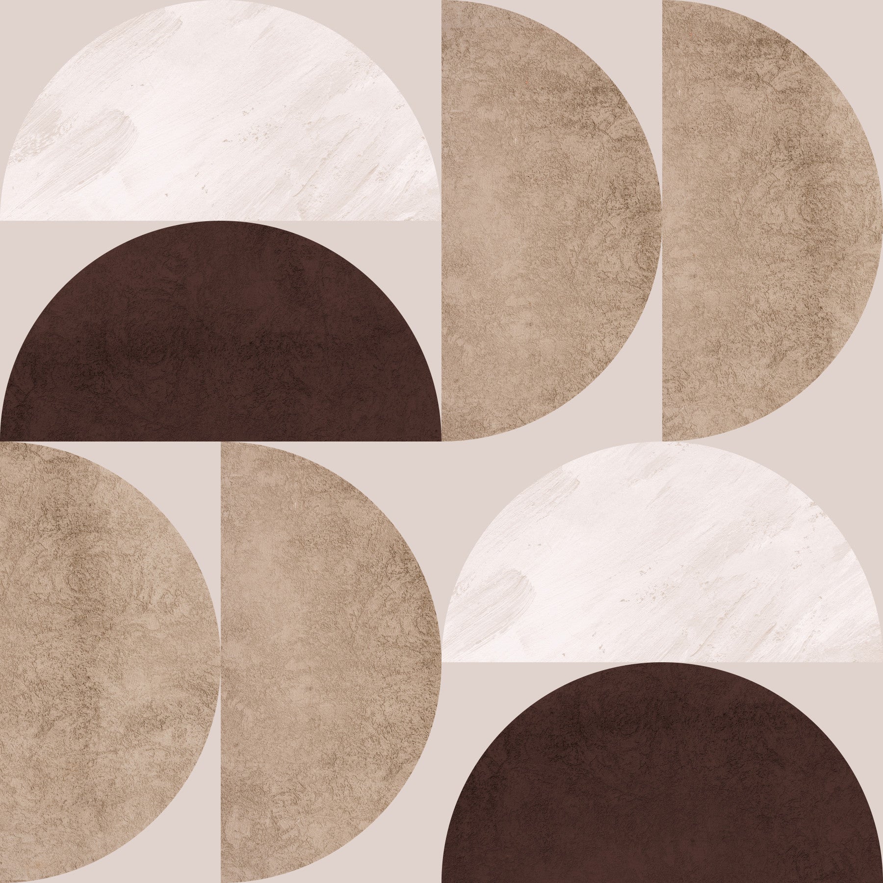 Simir de cercles modernes du milieu du siècle papier peint⁠ in your room — zoomed