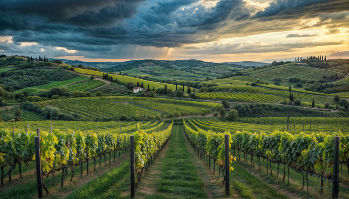 Toscansk Vineyard Dreamscape vægmaleri in your room — zoomed