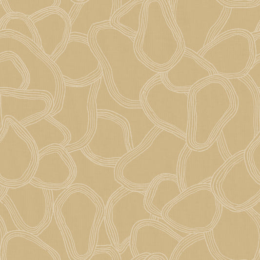 Beige Boho Abstract Irregular Overlap Arches Wallpaper⁠