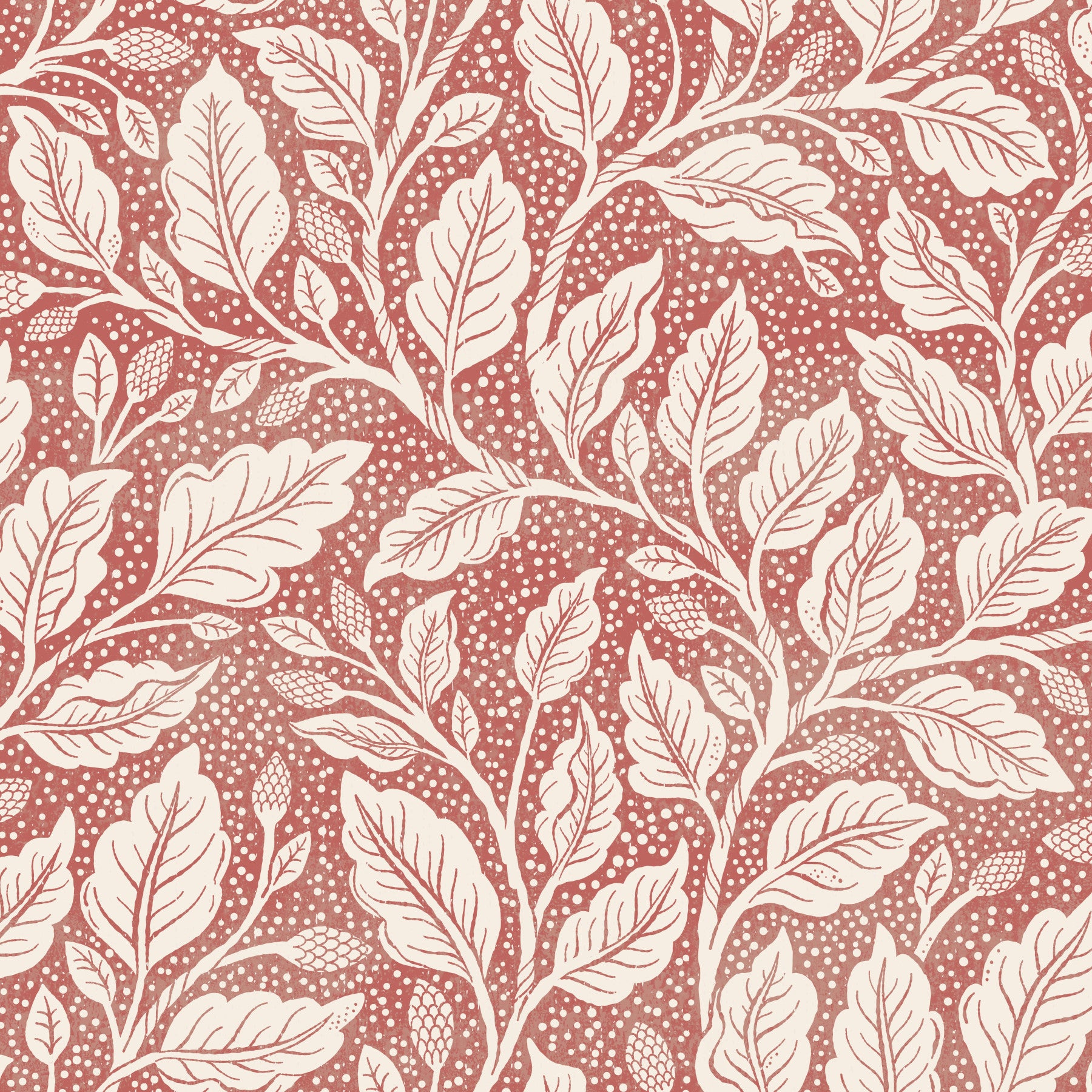 Rustic Red Budding Branches Wallpaper⁠