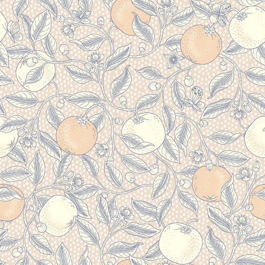 Citrus Squeeze in Neutral Botanica Wallpaper⁠