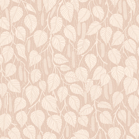 Terra-Toned Dewy Birch Branches Wallpaper⁠