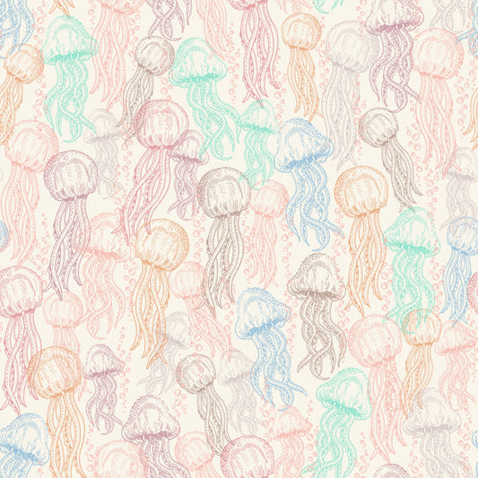 Pastellquallen Doodle Wallpaper⁠