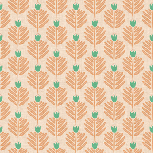 Perzik dikke plantenjuweel jungle wallpaper⁠