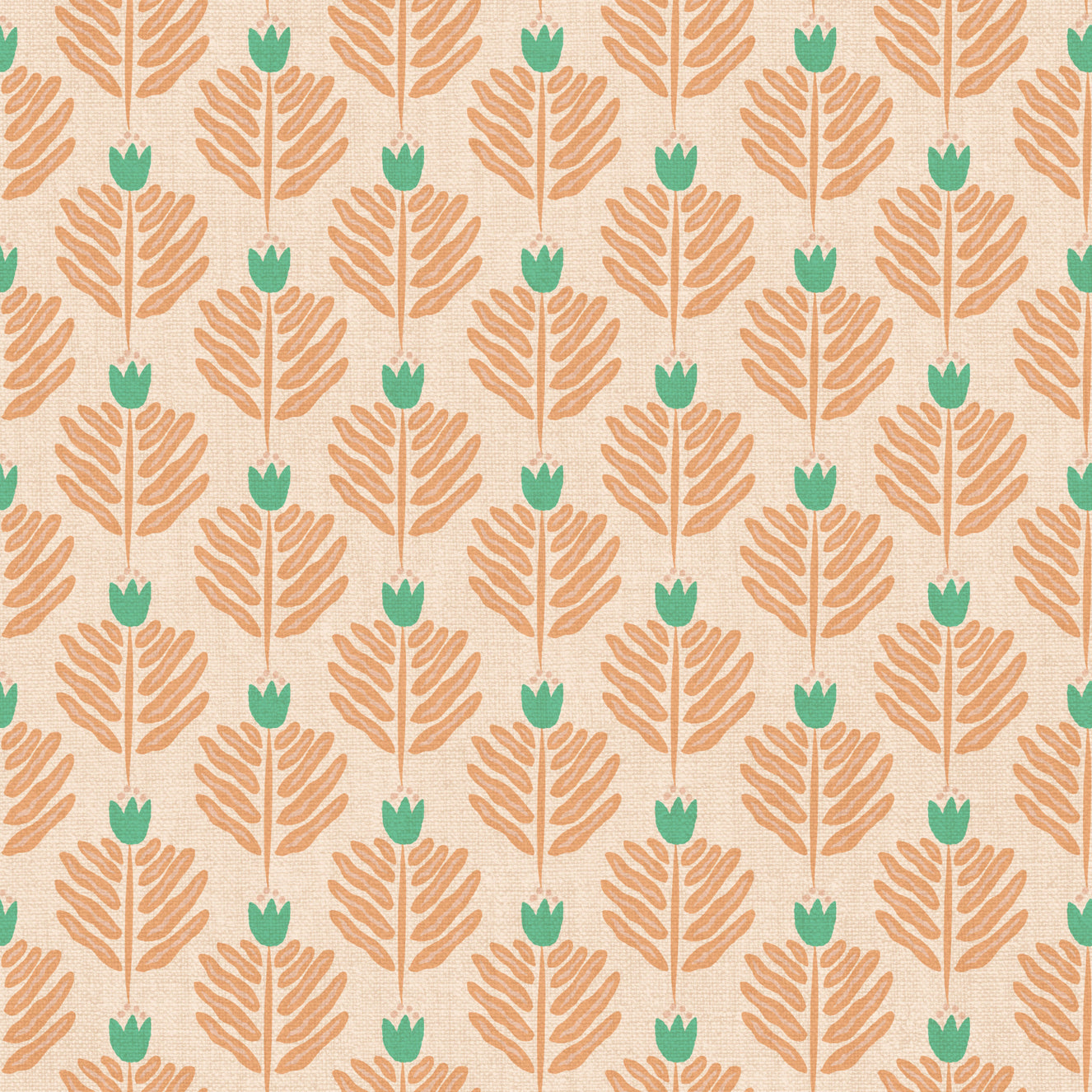 Péache Chunky Plant Jewel Jungle Wallpaper⁠