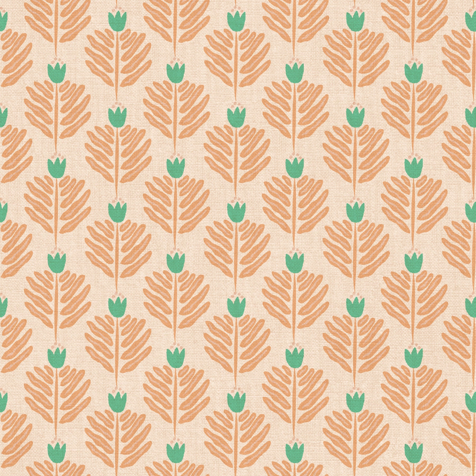 Peach Chunky Plant Jewel Jungle Jungle Wallpaper⁠