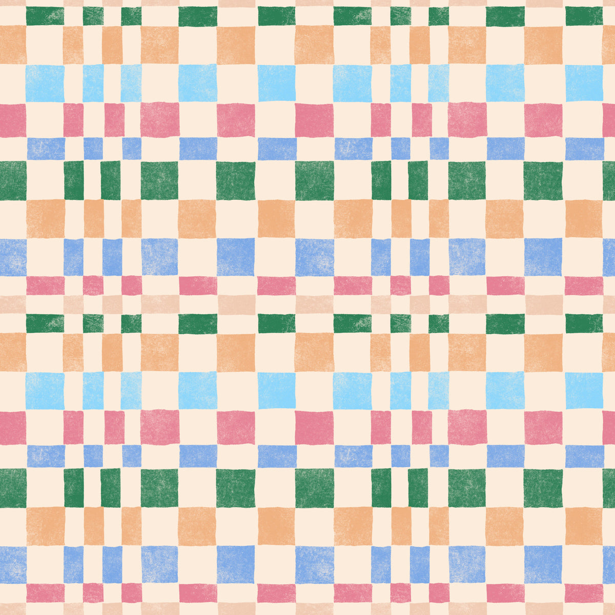 Mehrfarbiger funky gewebter Check Juwel Dschungel Wallpaper⁠ in your room