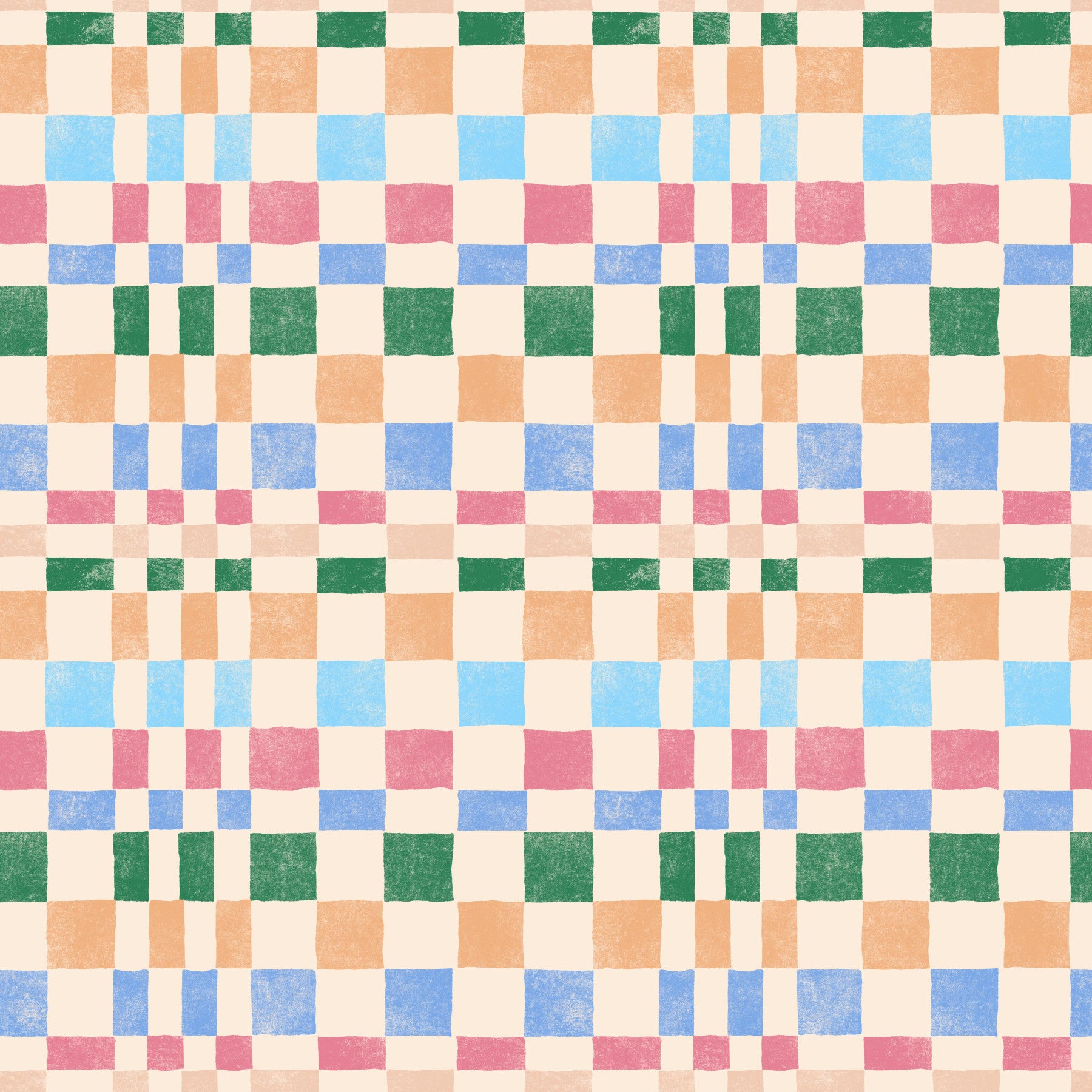 Mehrfarbiger funky gewebter Check Juwel Dschungel Wallpaper⁠ in your room — zoomed