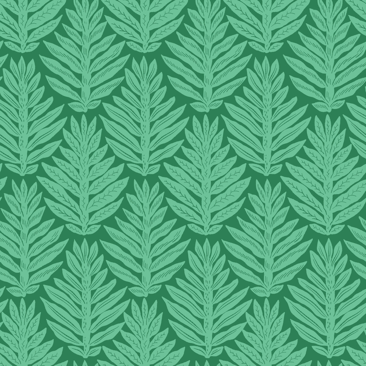 Scallop  Green Leaf Jewel Jungle Wallpaper⁠ in your room