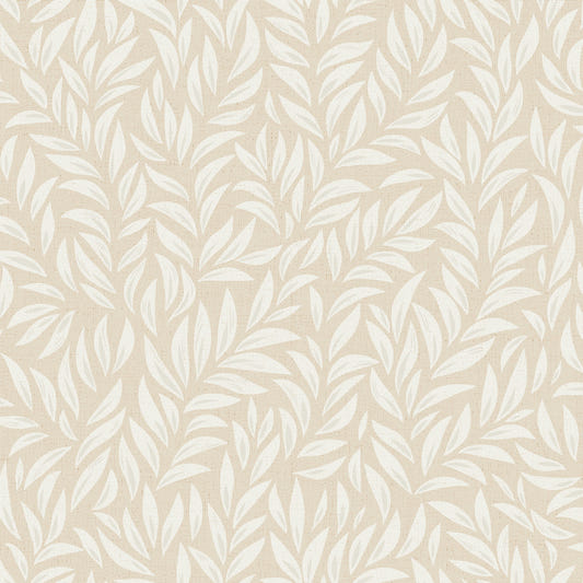 Beige lövt tapet⁠