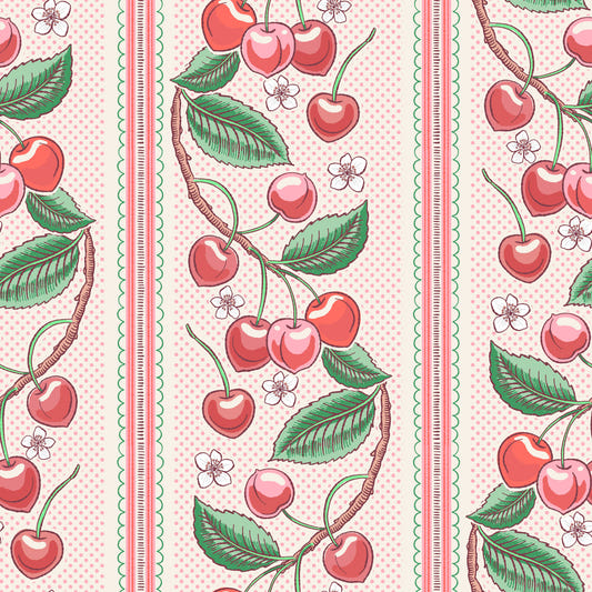 Wesołych Cherry Stripe Wallpaper⁠
