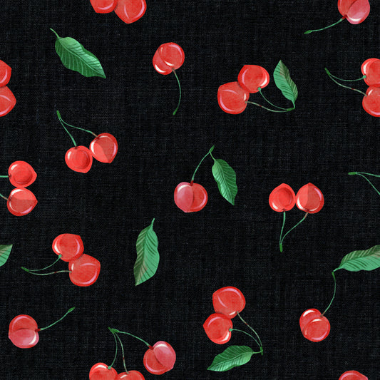 Toss Black Painterly Cherries  Wallpaper⁠