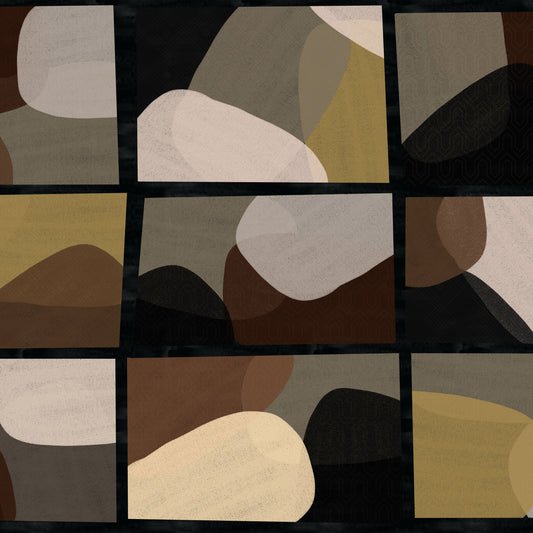 Geometric Stone Wall Mural